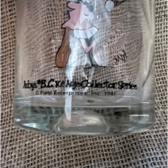Arbys BC Ice Age Collector Series Glass Cup 1981 Vintage Set of 2 Collectors Ser - Picture 10 of 10